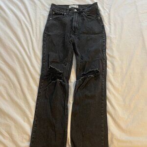 Abercrombie Ultra High Rise Ankle Straight Jeans (24R)